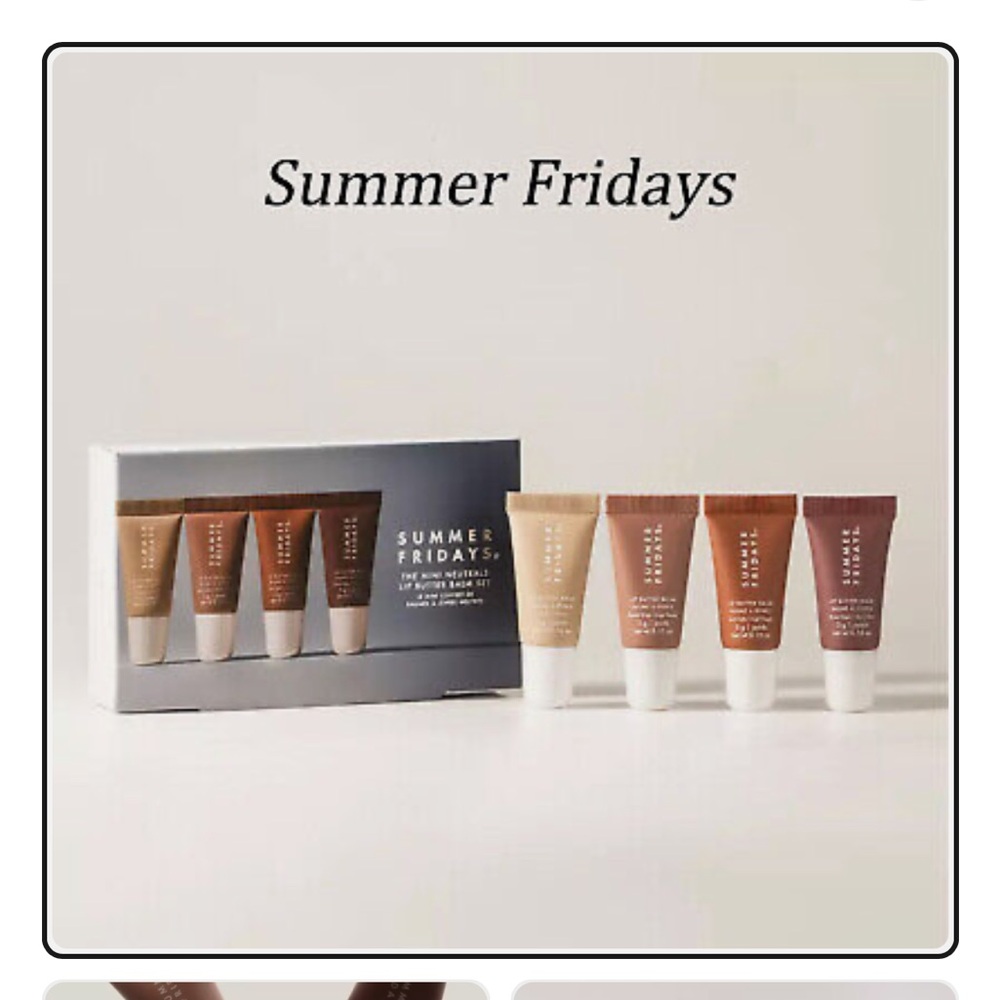 summer Fridays lip balm-limited edition neutral minis holiday kit